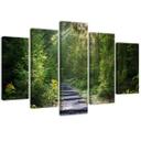 5 stykke lærred Print Skov Natur Grønt Landskab