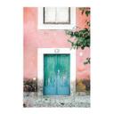 Póster de tela Fachada de casa mediterránea en Lisboa - Zwart