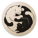 Cuadro de madera gatos Ying & Yang - Tunaboylu - Redondo