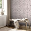 Floral rosa gris - papel pintado tejido-no tejido casa de campo A.S. Création - mate y textura ligera