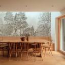 Bosbehang met boslandschap in beige - Ms Tiff