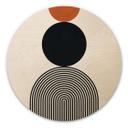 Cuadro de madera Líneas y círculos abstractos en armonía - Costa - Redondo