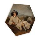 Sekskantet billede af træ Tischbein - Goethe i den romerske campagna