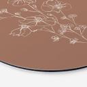 Billede Wild Rose Bouquet Mocha Mousse - Anis Illustration - rund – print på aluminium (Alu-Dibond)
