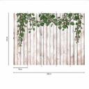 Wood&leaves tapet i brun og hvid - non-woven Designwalls 2 - 2,55 x 3,5 m