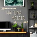 Træbogstaver Poppel - Hakuna Matata med pile