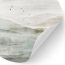 Muursticker Nevelig berglandschap aquarel - Ms Tiff - Rond
