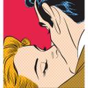 Fototapet Kissing Couple - 240x260 cm