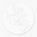 Akrylbillede, vinduesbillede til ophængning Elegant blomsterpragt - Magnolier - Rund