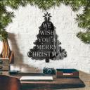 Decoración acrílica Le deseamos una feliz navidad