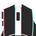 Póster Ratón para juegos - Efecto Glitch