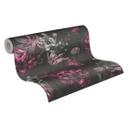 A.S. Creation blomstret tapet i lilla og sort blomstret tapet i mat non-woven tapet