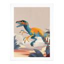 Plakat Velociraptor - Braun