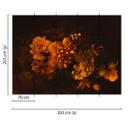 non-woven tapet BlossomVariety lilje fototapet Designwalls i orange og sort 
