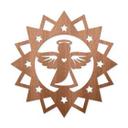 Arte en madera de caoba - Ángel en una estrella