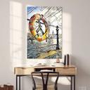 Akrylbillede Zamart - Kandinsky møder Hamborg ved havnen