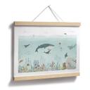 Póster habitación infantil aventura submarina con animales marinos - Azul - Oliver Robins