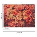 lyserødt og grønt non-woven tapet Designwalls FlowerWall roser 