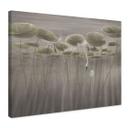 Canvas schilderij lotusbloemen met zwaan in water in grijs - Ms Tiff