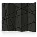 Screen room divider - Mørkt edderkoppespind, 3-delt