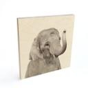 Houten Poster Sisi & eb - Baby Olifant