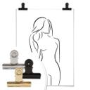 Póster Lineart - Curvas femeninas