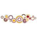 Wallsticker - Retro Bobler Orange
