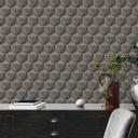 papel pintado 3D salón gris antracita - papel pintado tejido-no tejido de diseño moderno