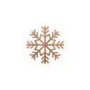 Decoración en madera copo de nieve - madera de caoba