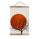 Póster de tela Kubistika - Cálida puesta de sol