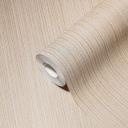Papel pintado tejido-no tejido beige dorado unicolor para cocina, salón, dormitorio