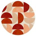 Wallsticker Abstrakte halvcirkler i varme naturlige farver - Bré - Round