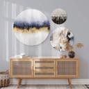 Tableau sur alu-Dibond rond Fredriksson - Golden Frost (set 3 pièces)