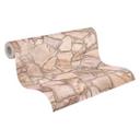 Sten tapet beige brun - 3D sten effekt tapet - non-woven tapet soveværelse gang