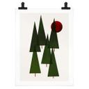 Póster Kubistika - Pequeño bosque de abetos
