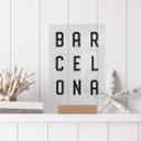 Typografi til bordvisning Barcelona
