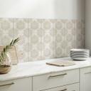 Flise klistermærker Elegant mandala i sandguld - Bloomery Decor - Sæt med 12)