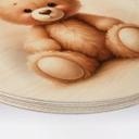Cuadro de madera Osito de peluche - Magnusson - Redondo