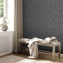 Blomstret tapet sort grå - non-woven tapet A.S. Création