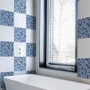 Carrelage adhésif mosaïque, bleu océan - Set de 4 en 30,5 x 30,5 cm