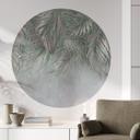Muursticker Exotische palmbladeren roze-groen - Ms Tiff - Rond