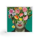 Billede af træ til at hænge op - Frida Floral - Frida Floral Studio - 15x15 cm