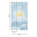 Skyet himmel lyseblå gul - Fototapet til børnehaven med sol 