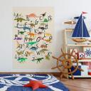 Zelfklevende Poster Dinosaurus Alfabet