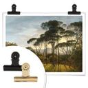 Póster Voogd - Paisaje italiano con pinos paraguas