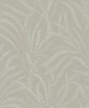 Papel pintado no tejido hojas, zarcillos naturaleza floral en gris beige