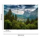 non-woven tapet Designwalls i grøn og grå non-woven tapet Mountain Views natur landskab
