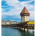 Fototapet - Træbro i Lucerne