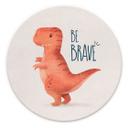 Vægcirkel Dino Be Brave - T-Rex - Tunaboylu – print på aluminium (Alu-Dibond)