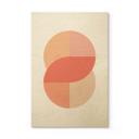 Cuadro de madera Formas geométricas en naranja-rosa - 1X Studio